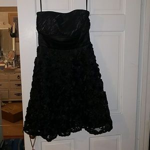 Black formal rose dress